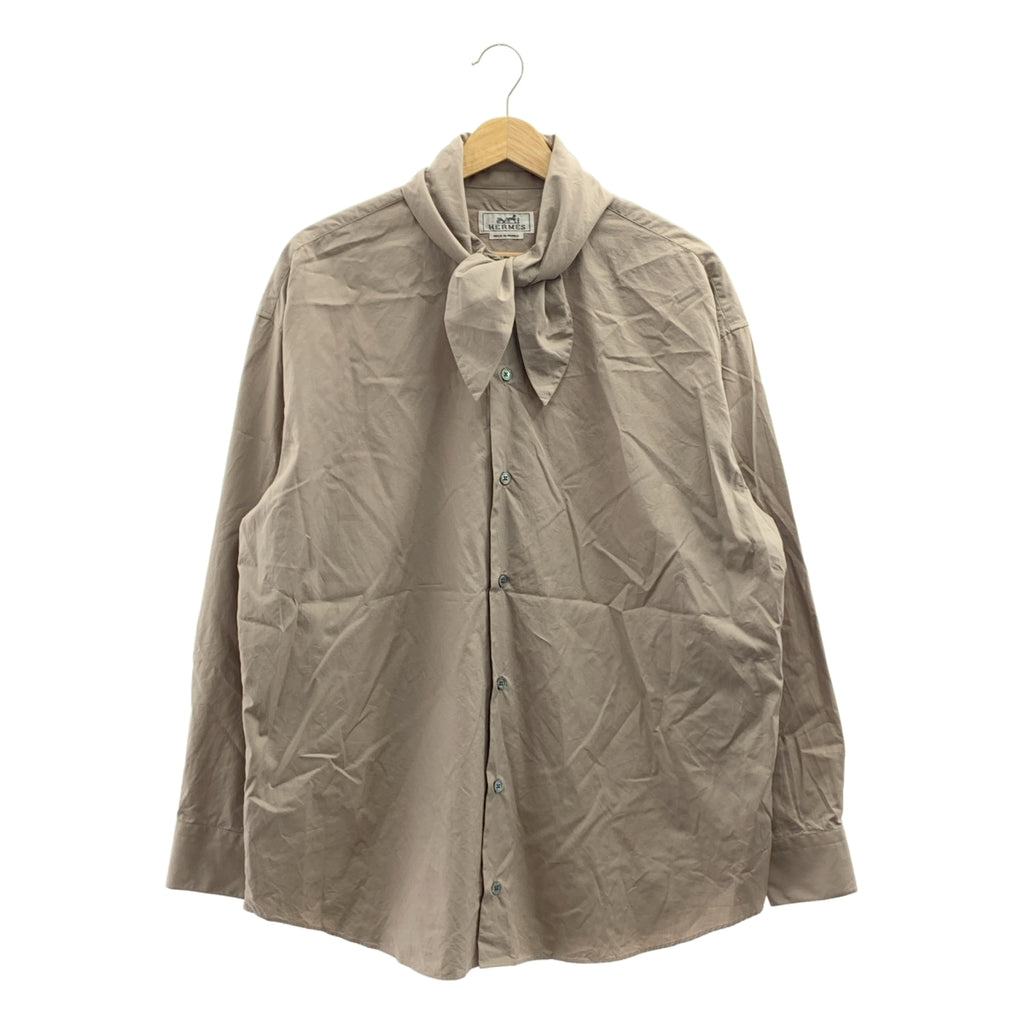 HERMES / 헤르메스 | 코튼 타이 컬러 세리에 버튼 오버 실루엣 셔츠 | 14 1/2 (37) | 남성