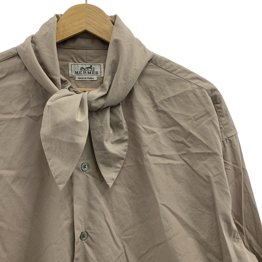 HERMES / 헤르메스 | 코튼 타이 컬러 세리에 버튼 오버 실루엣 셔츠 | 14 1/2 (37) | 남성