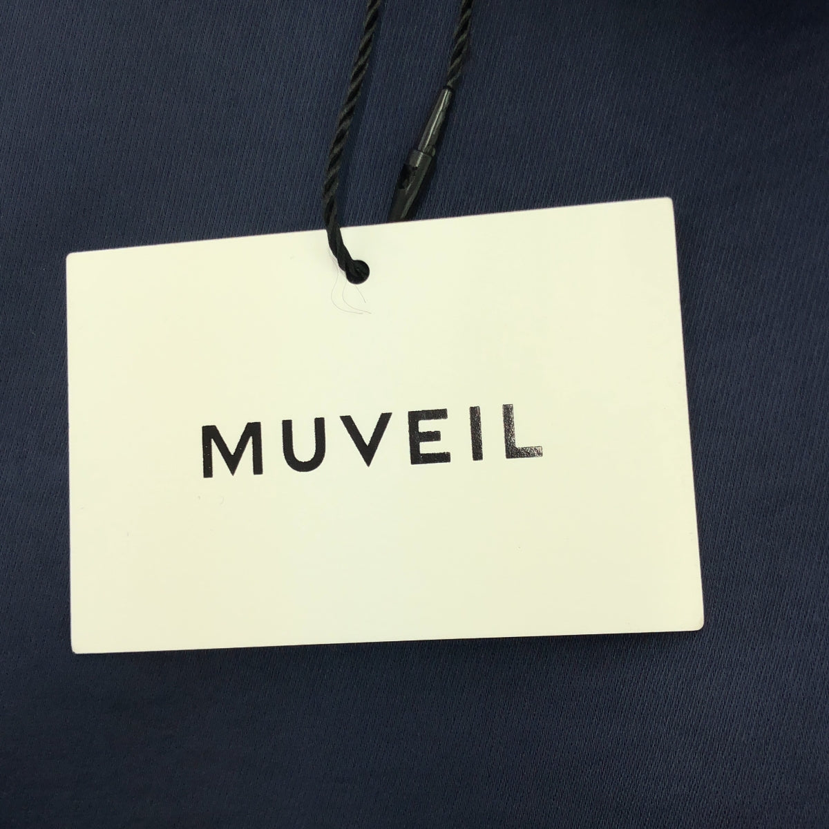 【미품】 MUVEIL / 뮤베일 | 미야코 자수 퍼베스트 | 38 | 네이비 | 여성