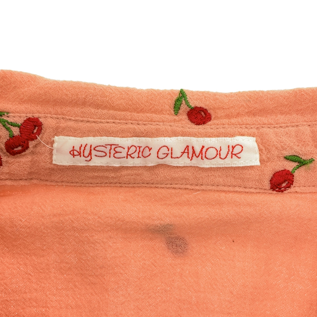 HYSTERIC GLAMOUR / 히스테릭 글래머 | 체리 엠브로이드 셔츠 블라우스 | F | 여성