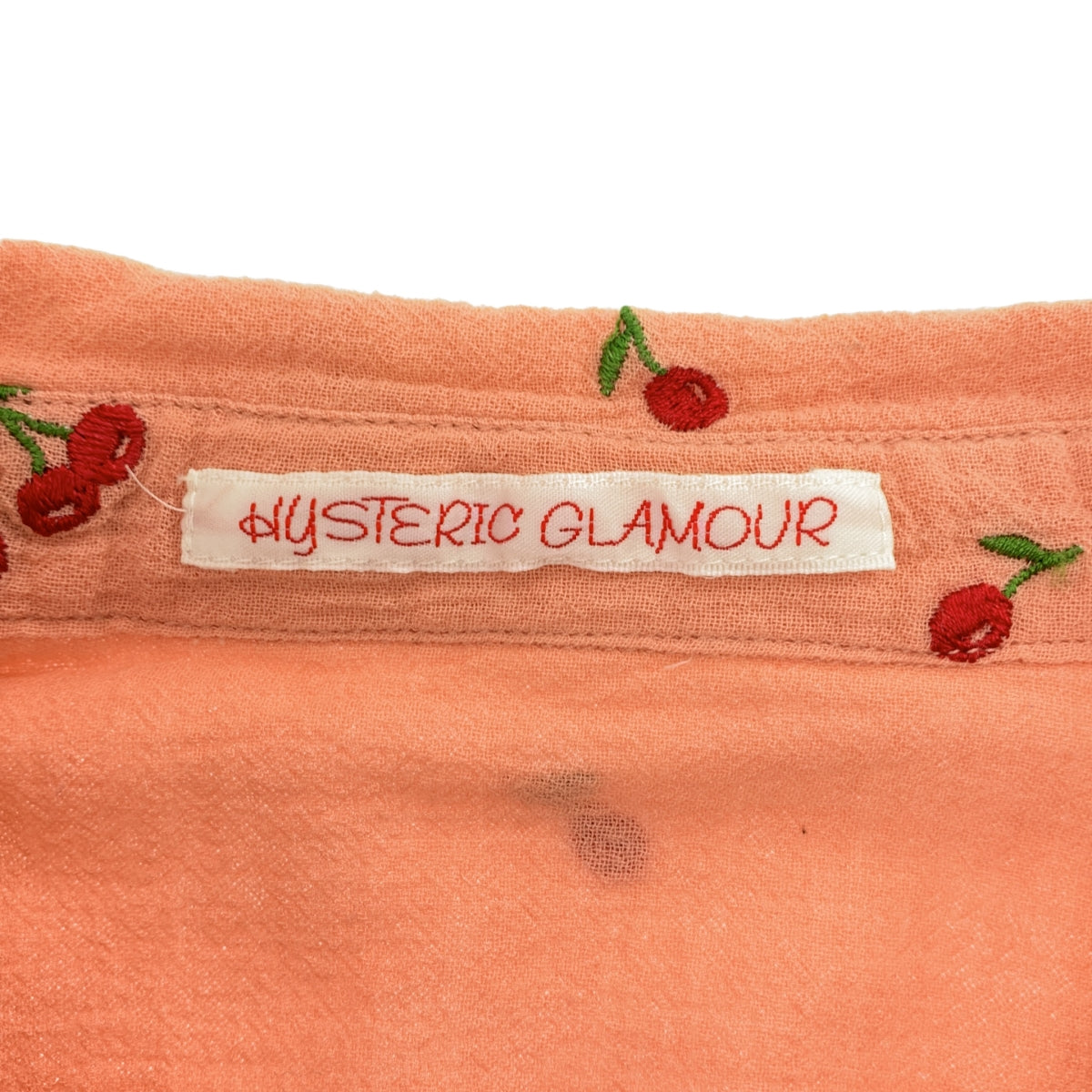 HYSTERIC GLAMOUR / 히스테릭 글래머 | 체리 엠브로이드 셔츠 블라우스 | F | 여성