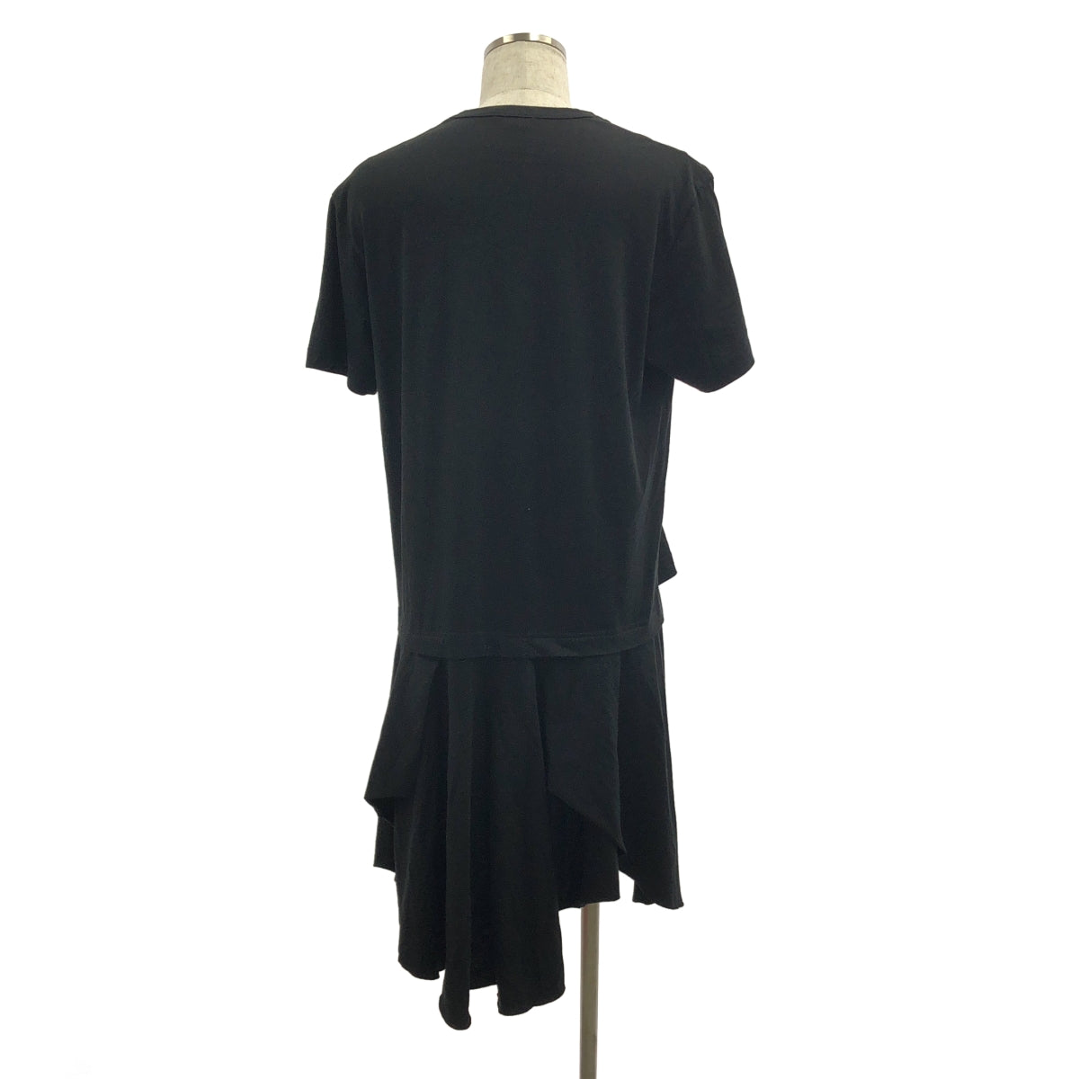 COMME des GARCONS HOMME PLUS / コムデギャルソンオムプリュス | 2020SS | コットン 変形 オーバーシルエット レイヤード ロングカットソー | L | ブラック | メンズ