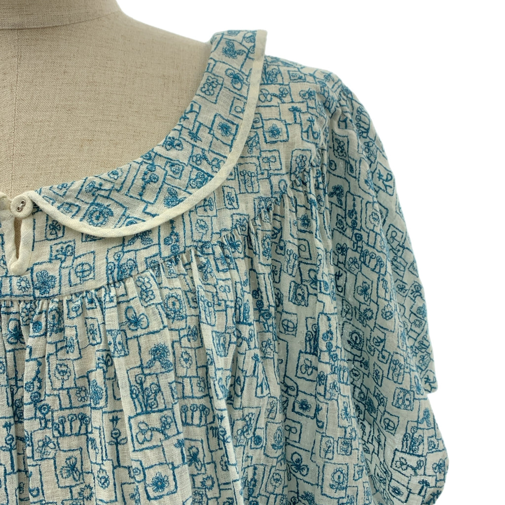 mina perhonen / 미나펠호넨 | obscure / 린넨 라운드 컬러 원피스 | 36 |