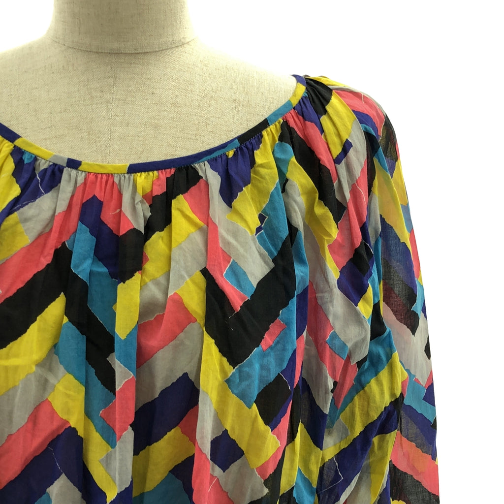 mina perhonen / ミナペルホネン | prism コットン 総柄 プルオーバー ワンピース | 36 | レディース