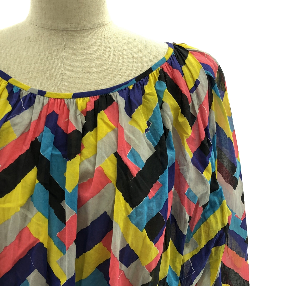 mina perhonen / ミナペルホネン | prism コットン 総柄 プルオーバー ワンピース | 36 | レディース