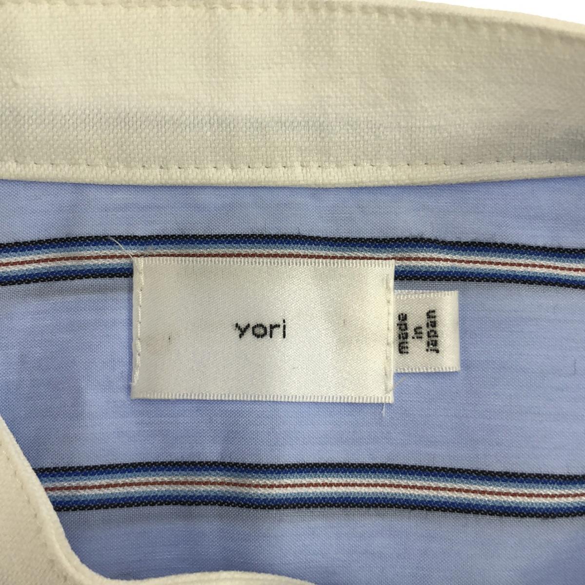 yori | Striped band collar sleeveless shirt dress | 38 | Women's