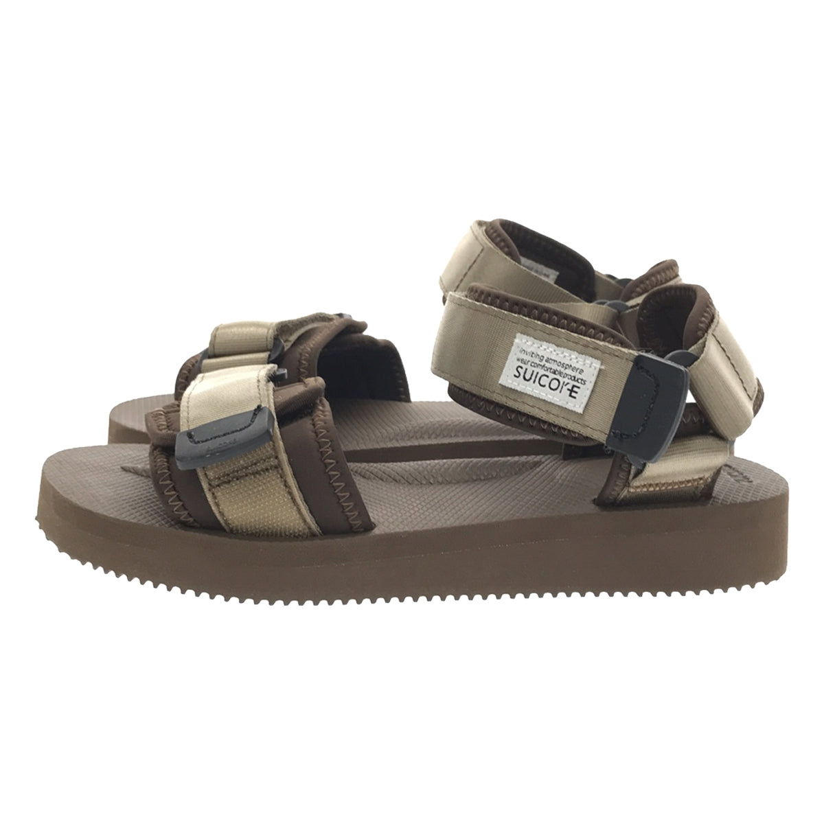 [Good Condition] Suicoke | Flat Zip Sandals | Size 23 | Brown | Women's