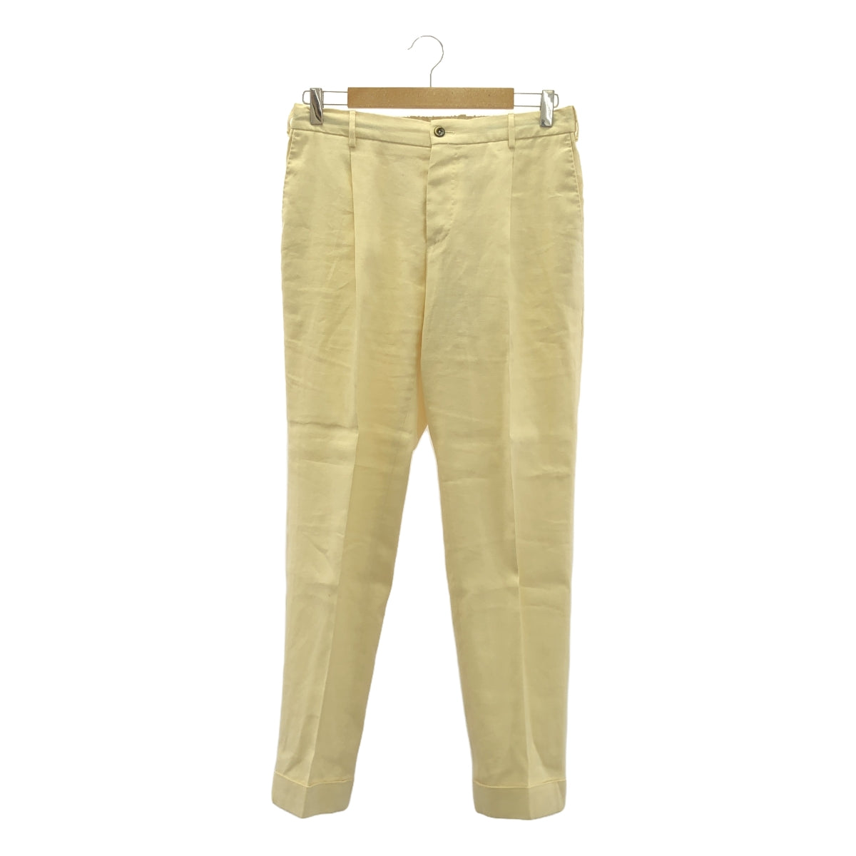 PT TORINO | SLIM FIT STRETCH / Cotton linen drawstring tuck pants | 48 | Men's