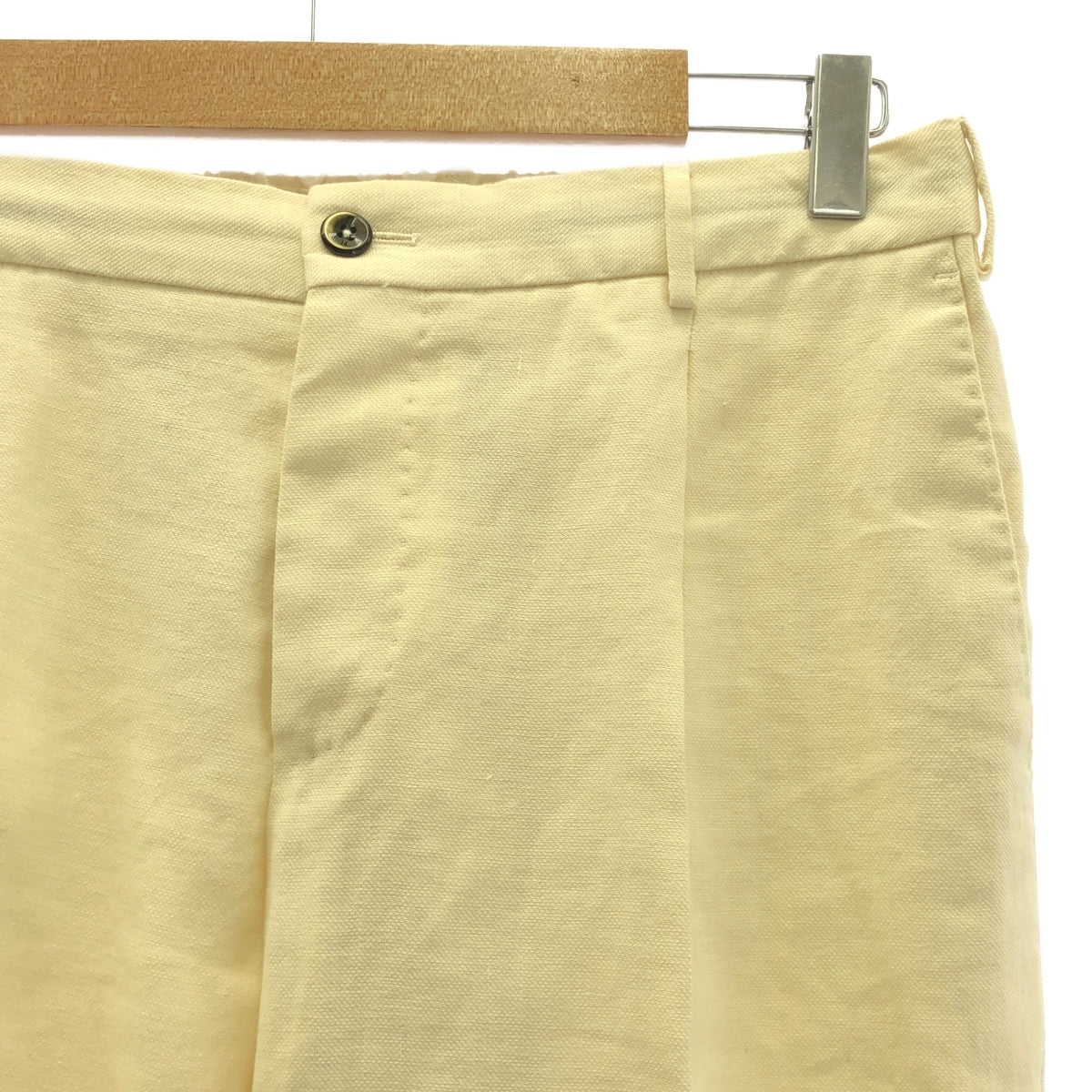 PT TORINO | SLIM FIT STRETCH / Cotton linen drawstring tuck pants | 48 | Men's