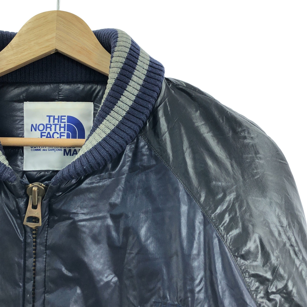 eye JUNYA WATANABE COMME des GARCONS MAN / アイジュンヤワタナベ マン | 2020AW | ×THE NORTH FACE ノースフェイス / ナイロン リップストップ ダウン ブルゾン | M | ネイビー / ブラック | メンズ