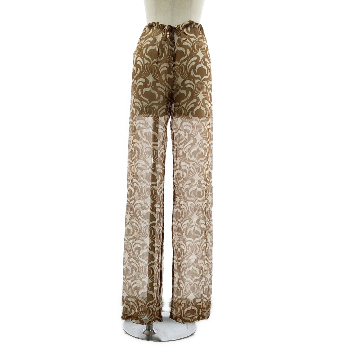 DRIES VAN NOTEN | 2024SS | PACHAS | 100% 絲質 | 絲質印花抽繩透視褲 | 尺寸 34 | 女款