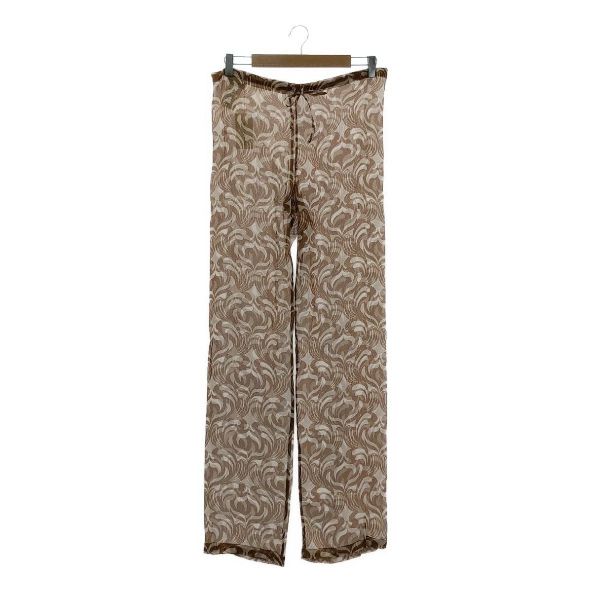 DRIES VAN NOTEN / 드리스 밴 노튼 | 2024SS | PACHAS / silk 100% / 실크 총 무늬 드로스트링 시어 팬츠 |