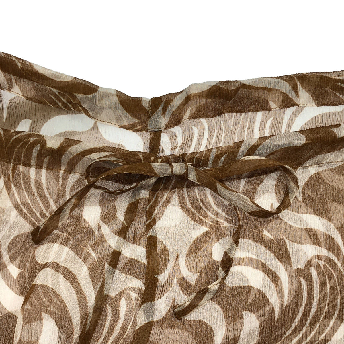 DRIES VAN NOTEN | 2024SS | PACHAS | 100% 絲質 | 絲質印花抽繩透視褲 | 尺寸 34 | 女款