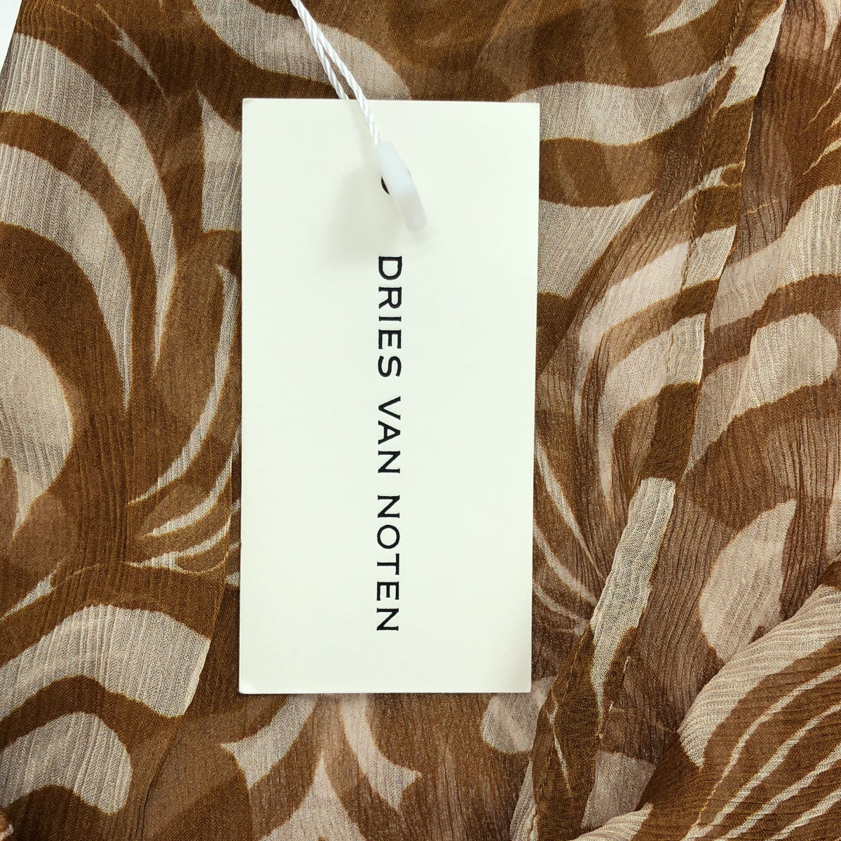 DRIES VAN NOTEN / 드리스 밴 노튼 | 2024SS | PACHAS / silk 100% / 실크 총 무늬 드로스트링 시어 팬츠 |