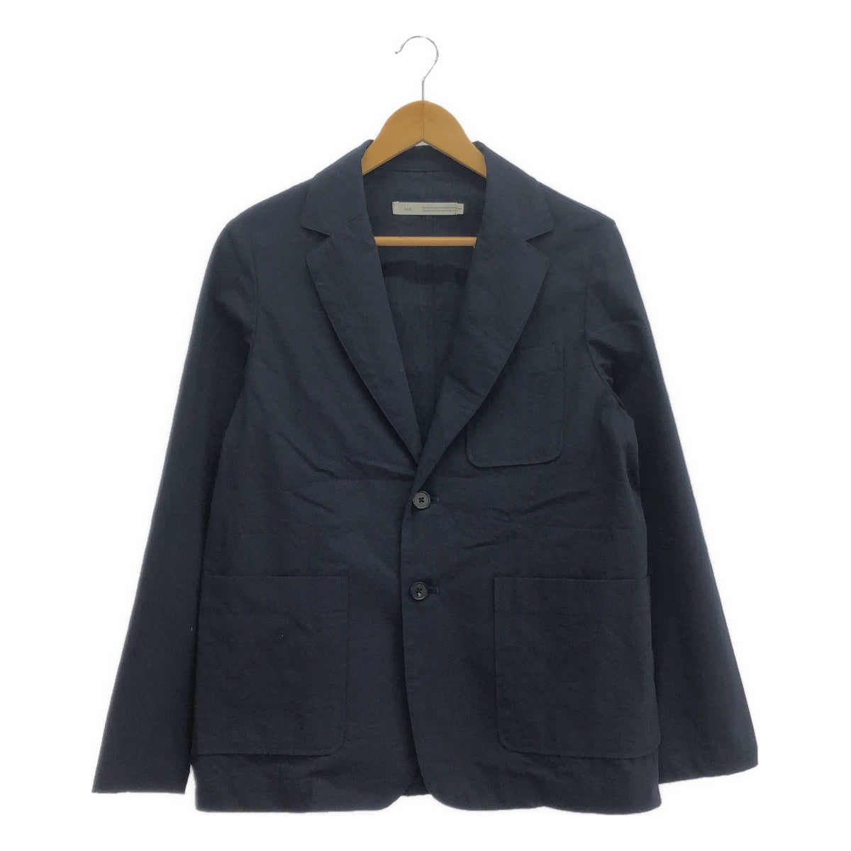 [狀況極佳] holk / Hawk | 棉質訂製外套 | 尺寸 1 | 海軍藍 | 女款