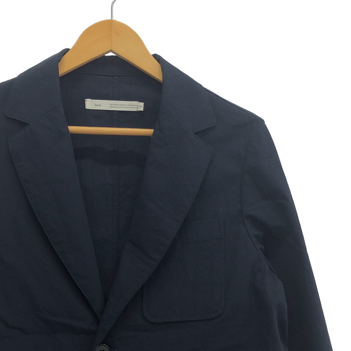 [狀況極佳] holk / Hawk | 棉質訂製外套 | 尺寸 1 | 海軍藍 | 女款