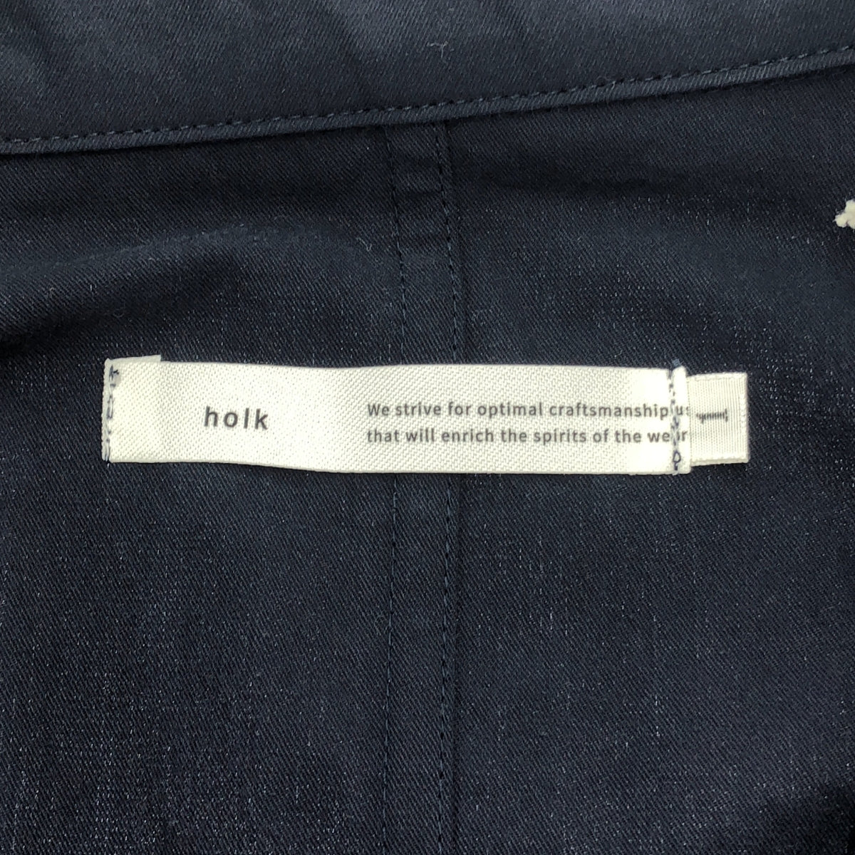 [狀況極佳] holk / Hawk | 棉質訂製外套 | 尺寸 1 | 海軍藍 | 女款