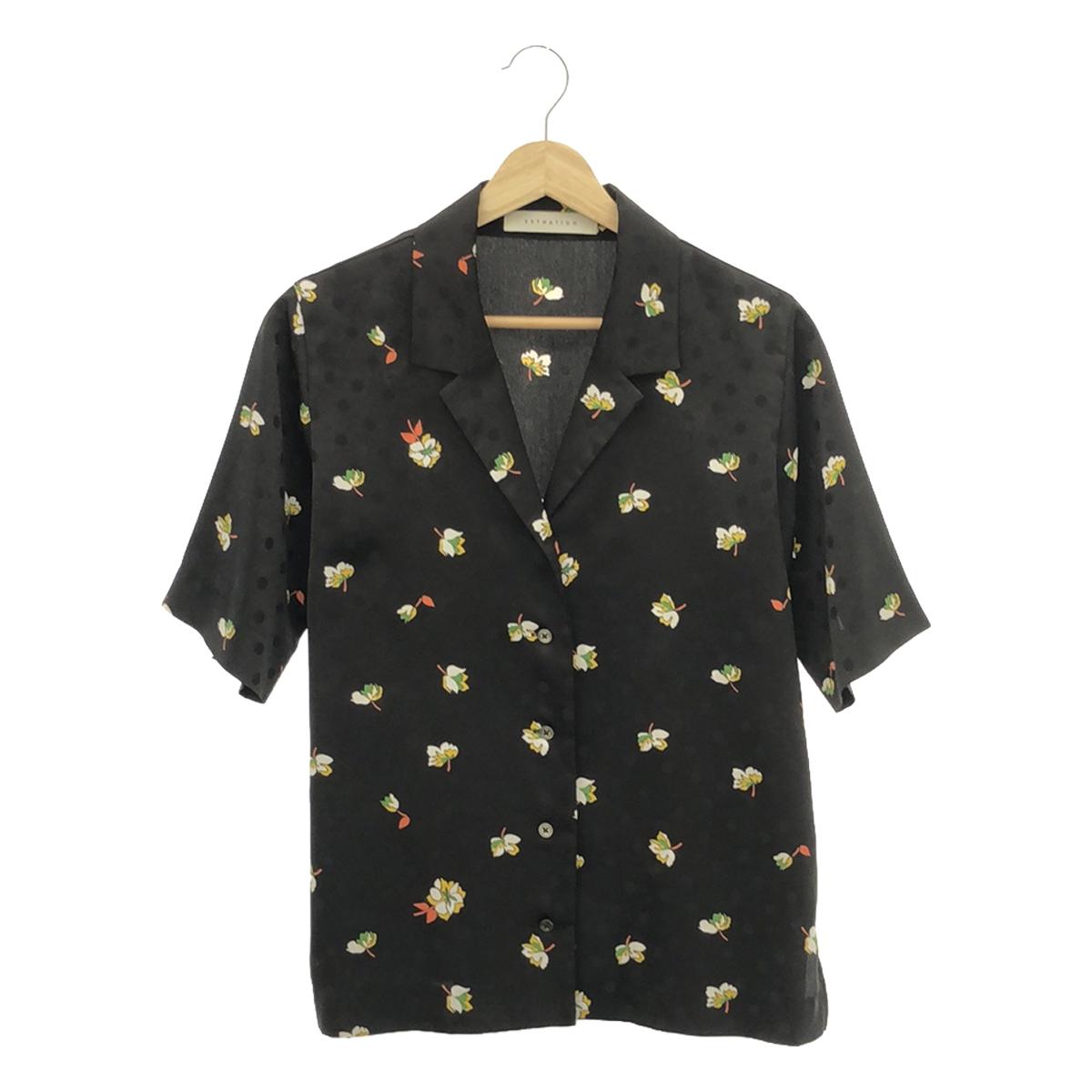 ESTNATION / ESTNATION | Flower dot print open collar shirt |