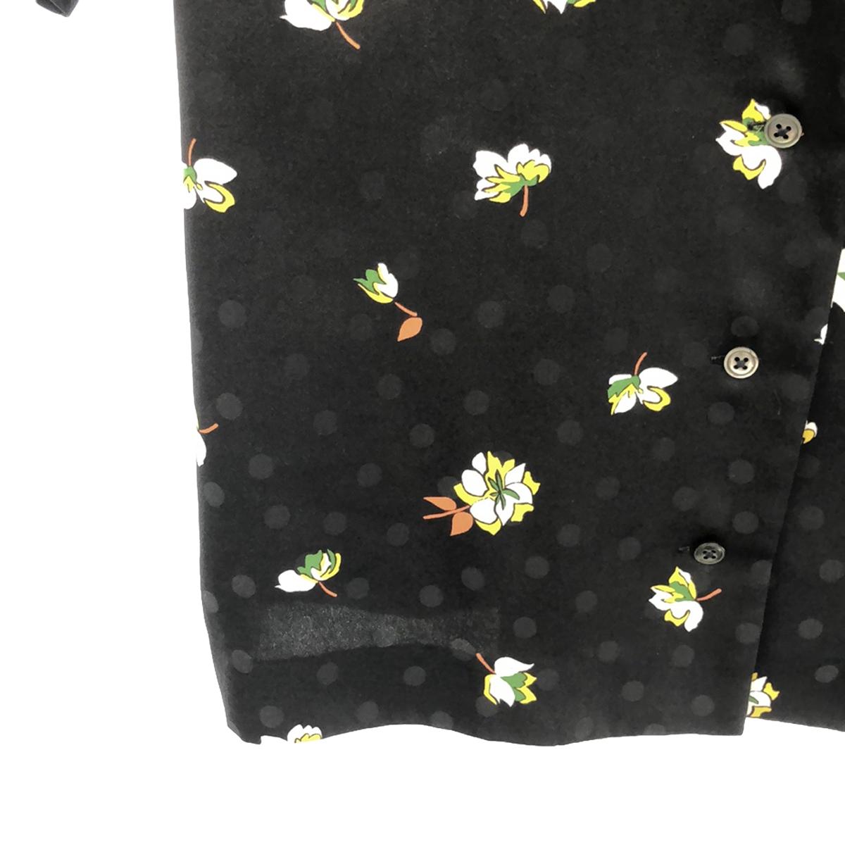 ESTNATION / ESTNATION | Flower dot print open collar shirt |