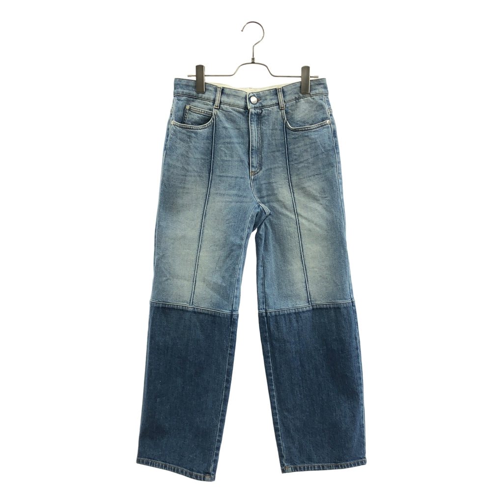 STELLA McCARTNEY / ステラマッカートニー | ロゴボタン パッチ センタープレス デニムパンツ | 28 | レディース