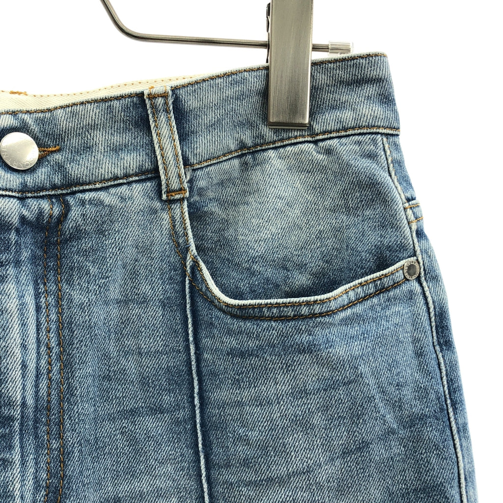 STELLA McCARTNEY / ステラマッカートニー | ロゴボタン パッチ センタープレス デニムパンツ | 28 | レディース