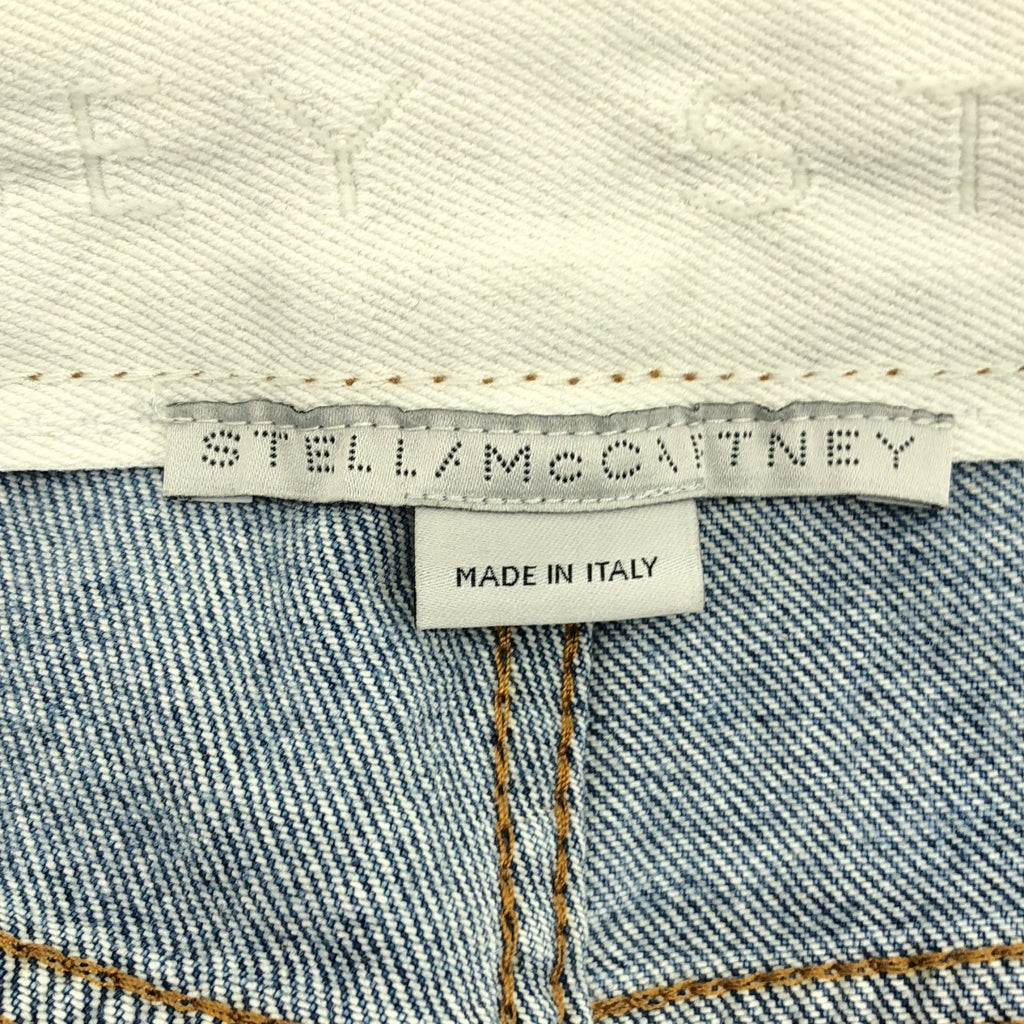 STELLA McCARTNEY / ステラマッカートニー | ロゴボタン パッチ センタープレス デニムパンツ | 28 | レディース