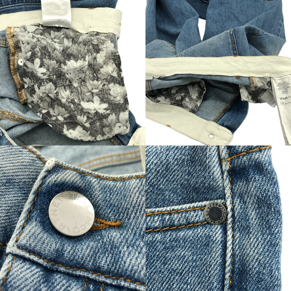 STELLA McCARTNEY / ステラマッカートニー | ロゴボタン パッチ センタープレス デニムパンツ | 28 | レディース