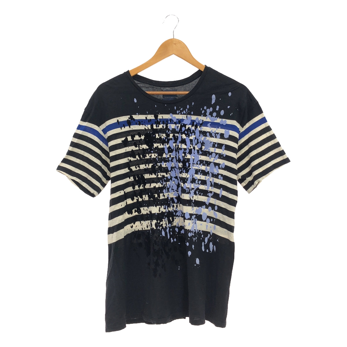 MIHARA YASUHIRO / MIHARA YASUHIRO | Flocked print striped T-shirt | 46 | Men's