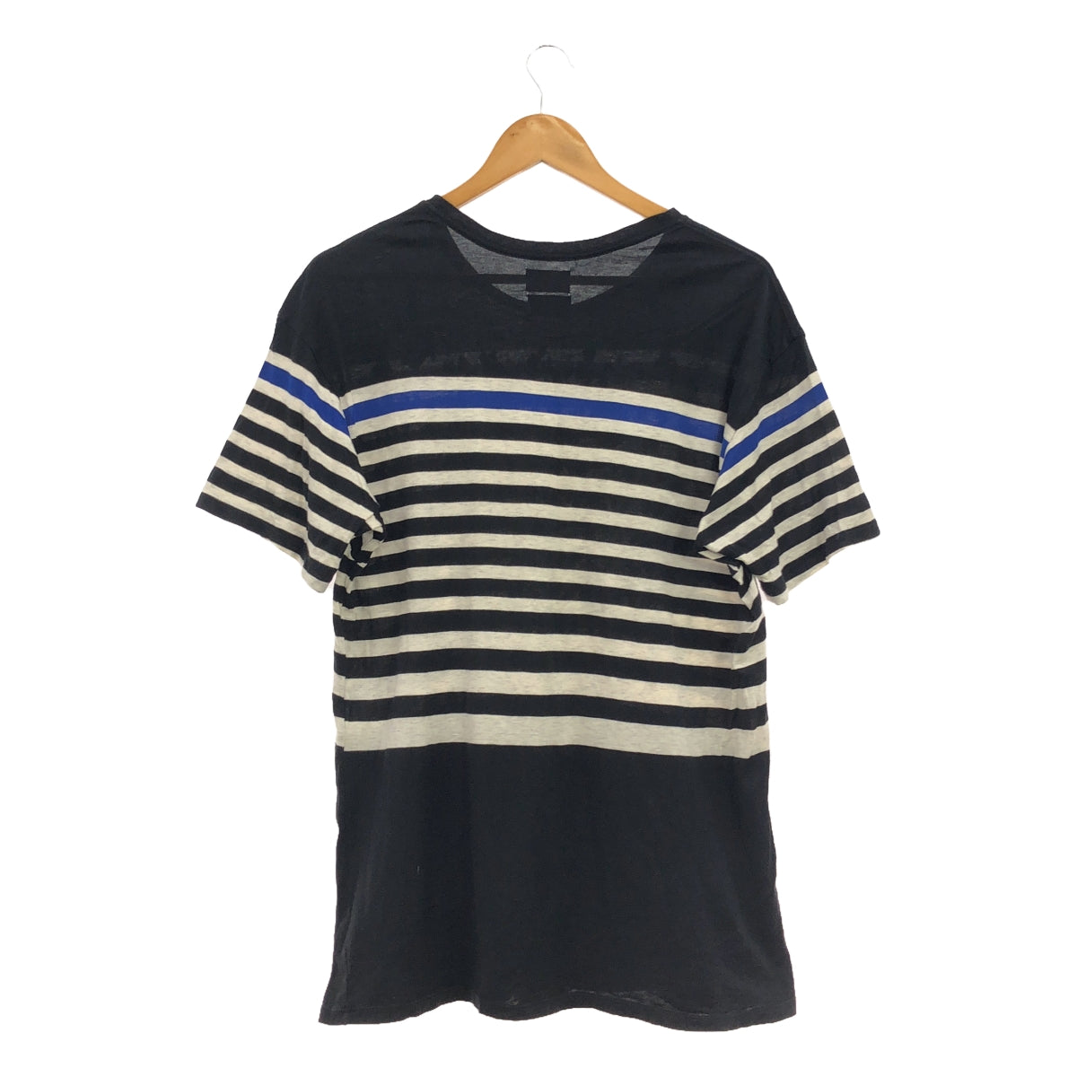 MIHARA YASUHIRO / MIHARA YASUHIRO | Flocked print striped T-shirt | 46 | Men's