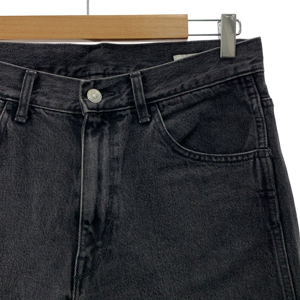 COMOLI | 黑色五口袋牛仔褲 | 1 | 男士