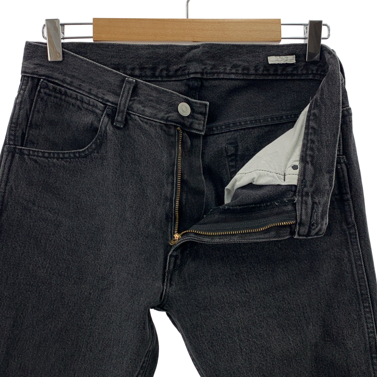 COMOLI | 黑色五口袋牛仔褲 | 1 | 男士