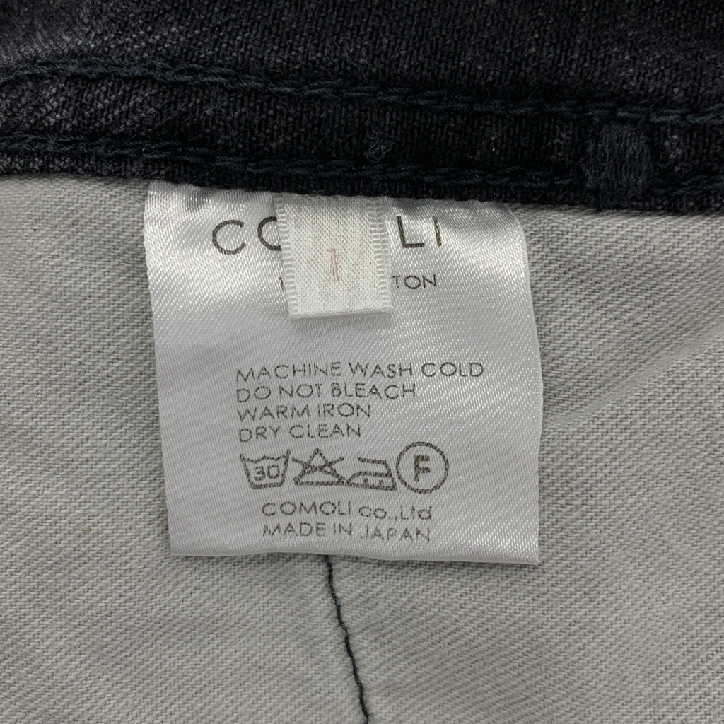 COMOLI | 黑色五口袋牛仔褲 | 1 | 男士