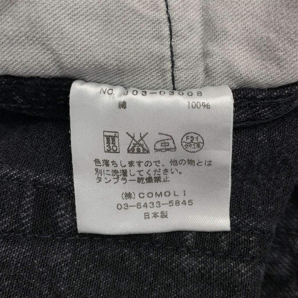 COMOLI | 黑色五口袋牛仔褲 | 1 | 男士