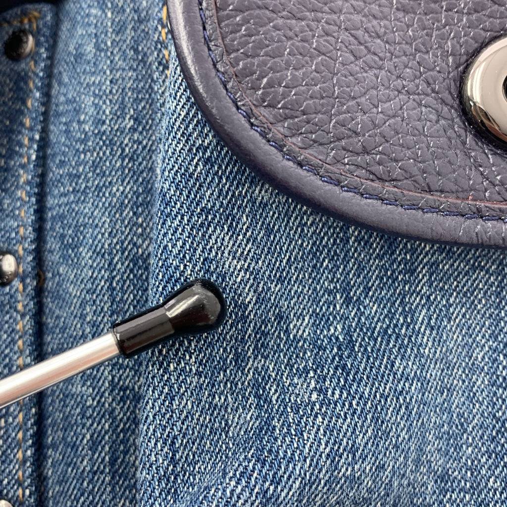 COACH / 코치 | 데님 가죽 배낭 배낭 |