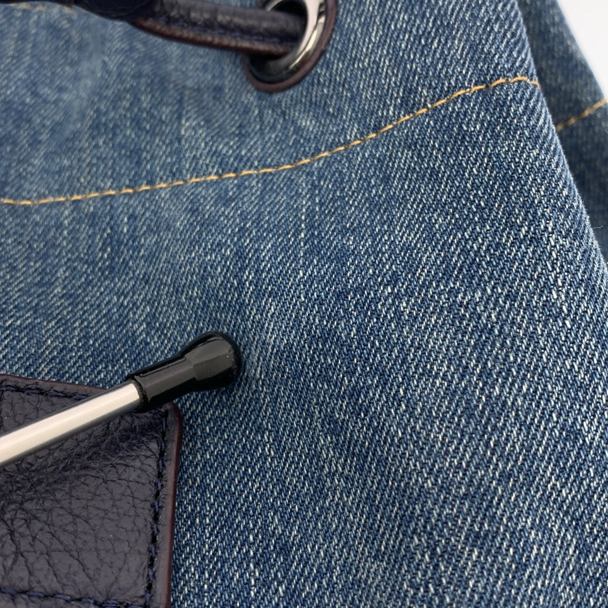 COACH / 코치 | 데님 가죽 배낭 배낭 |