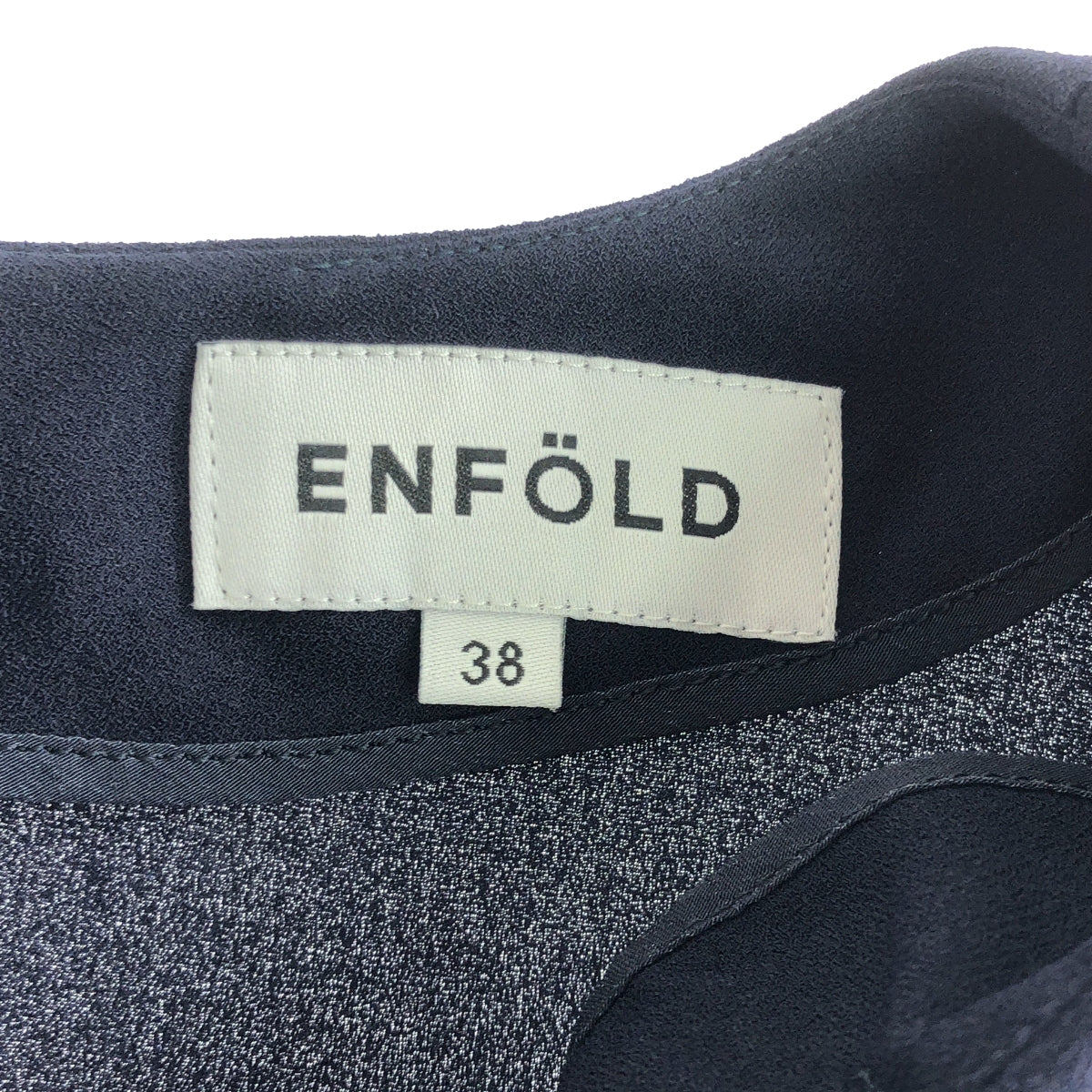 ENFOLD | Triacetate polyester front tuck sleeveless pullover | Size 38 | Women's