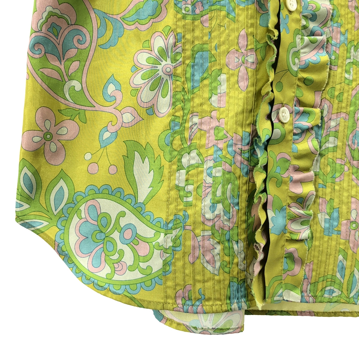 JUNYA WATANABE MAN PINK / 준야와타나베만 핑크 | 2005SS | 총무늬 컷오프 퍼프 슬리브 셔츠 | S |