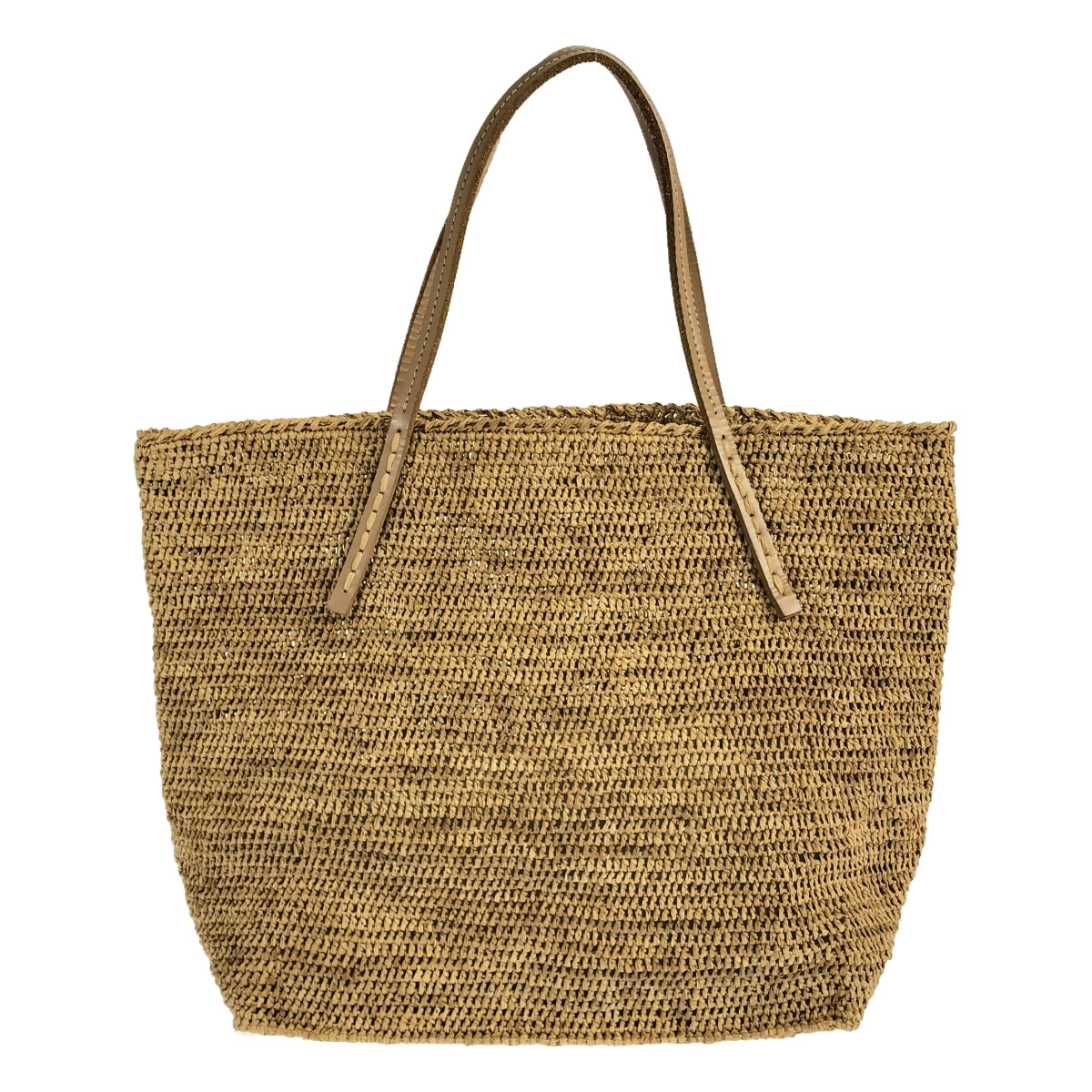 Sans Arcidet | Raffia leather handle tote bag |