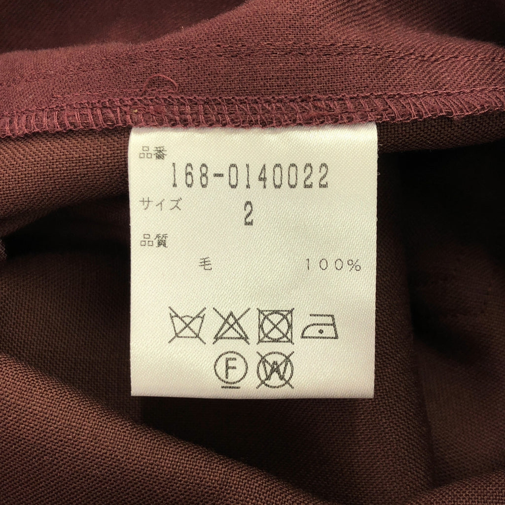 【美品】  YLEVE / イレーヴ | ウール ドローコード パンツ | 2 | ブラウン | レディース