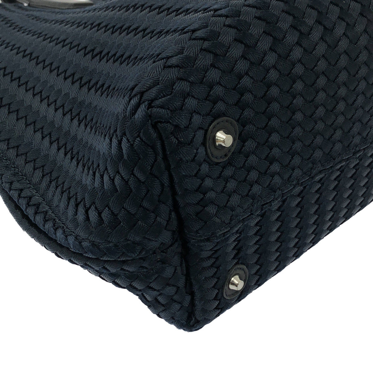 P.i.d / ピーアイディー | レザーハンドル メッシュ トートバック / ロゴチャーム |