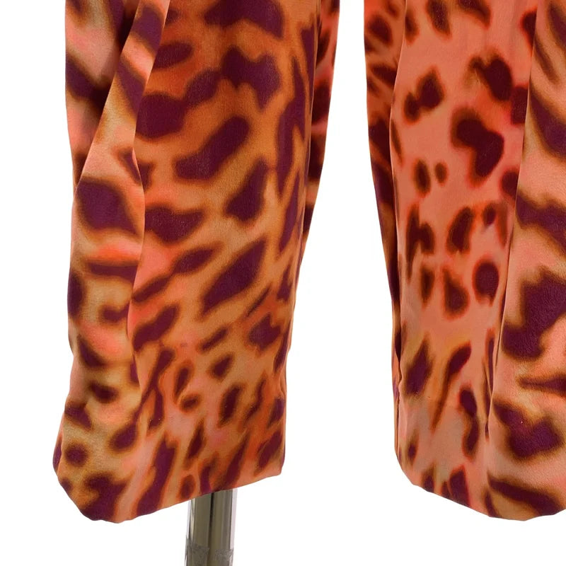 【美品】  STELLA McCARTNEY / ステラマッカートニー | silk 100％ / シルク 総柄 バックジップ パンツ | 36 | ピンク系 | レディース