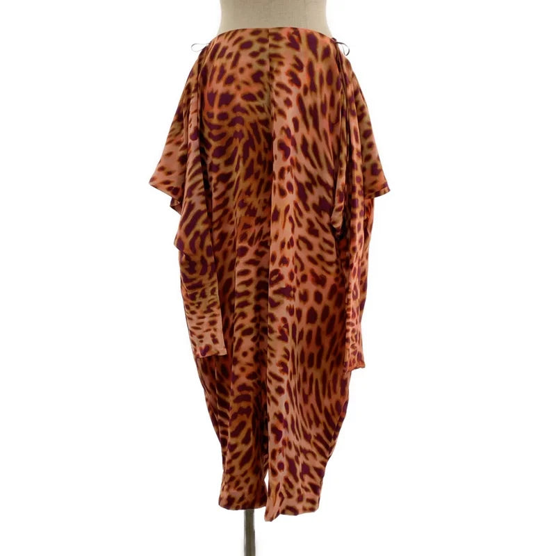 【美品】  STELLA McCARTNEY / ステラマッカートニー | silk 100％ / シルク 総柄 バックジップ パンツ | 36 | ピンク系 | レディース