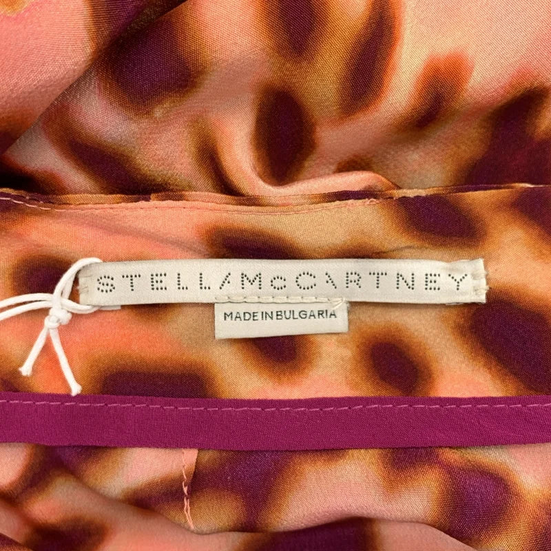 【美品】  STELLA McCARTNEY / ステラマッカートニー | silk 100％ / シルク 総柄 バックジップ パンツ | 36 | ピンク系 | レディース