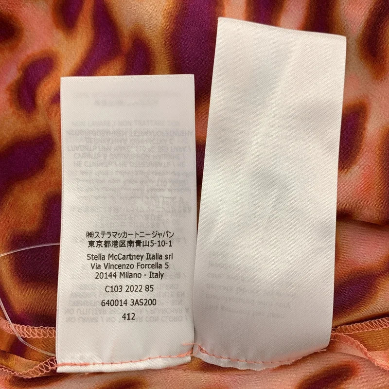 【美品】  STELLA McCARTNEY / ステラマッカートニー | silk 100％ / シルク 総柄 バックジップ パンツ | 36 | ピンク系 | レディース
