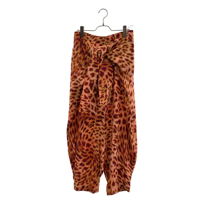 【美品】  STELLA McCARTNEY / ステラマッカートニー | silk 100％ / シルク 総柄 バックジップ パンツ | 36 | ピンク系 | レディース