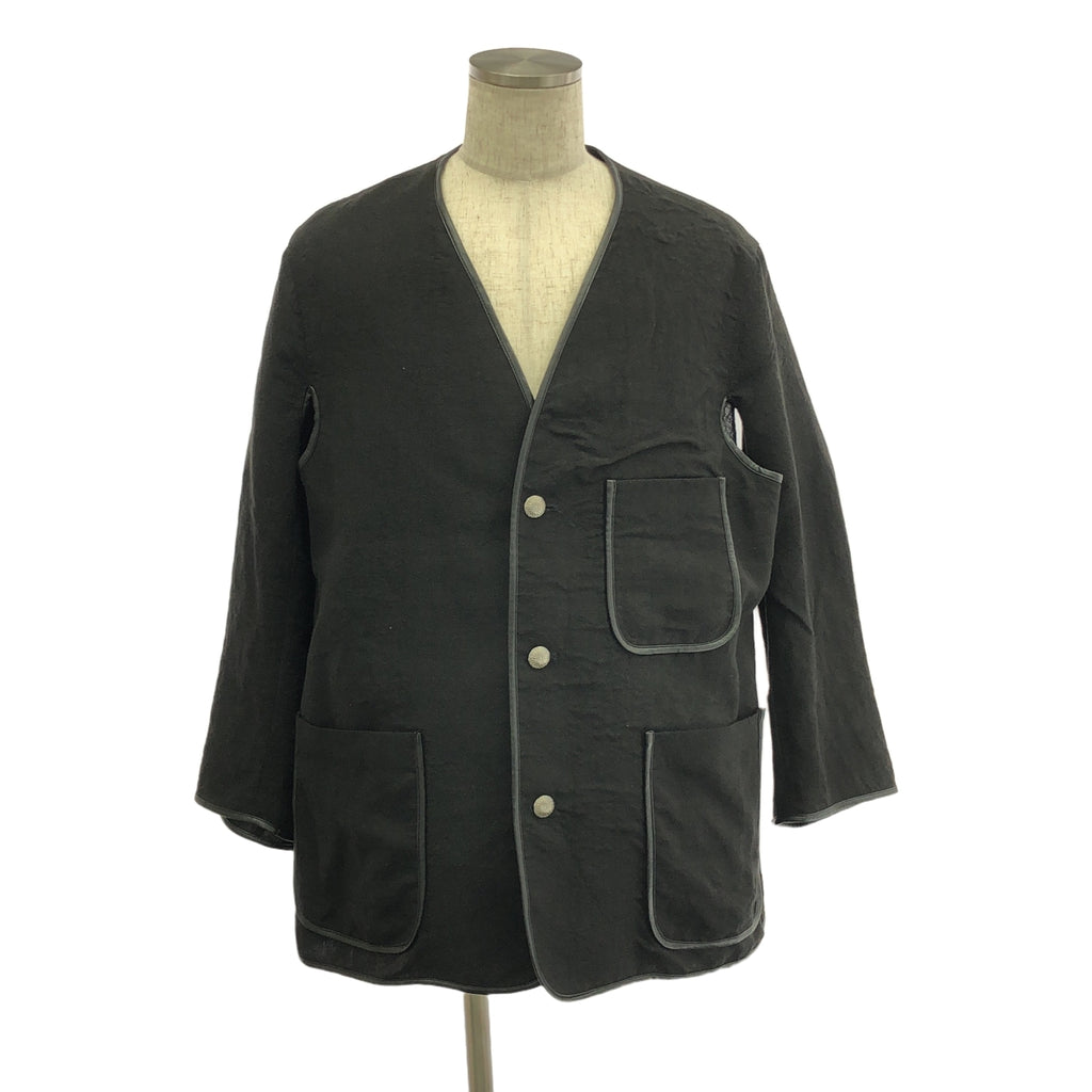 【美品】  Nomàt / ノマット | コンチョボタン ノーカラー オーバージャケット | 2 | ブラック | メンズ