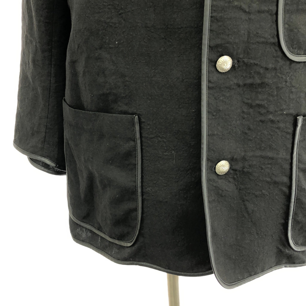 【美品】  Nomàt / ノマット | コンチョボタン ノーカラー オーバージャケット | 2 | ブラック | メンズ