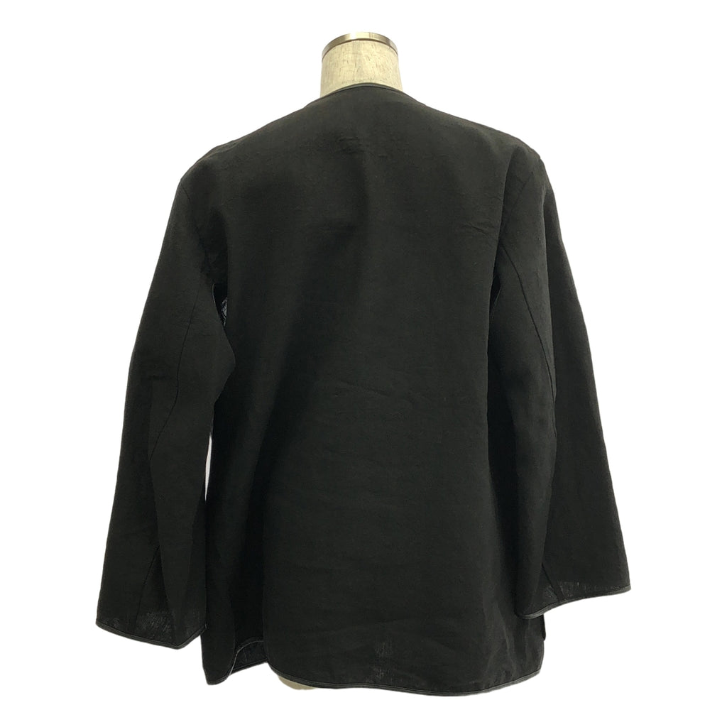 【美品】  Nomàt / ノマット | コンチョボタン ノーカラー オーバージャケット | 2 | ブラック | メンズ