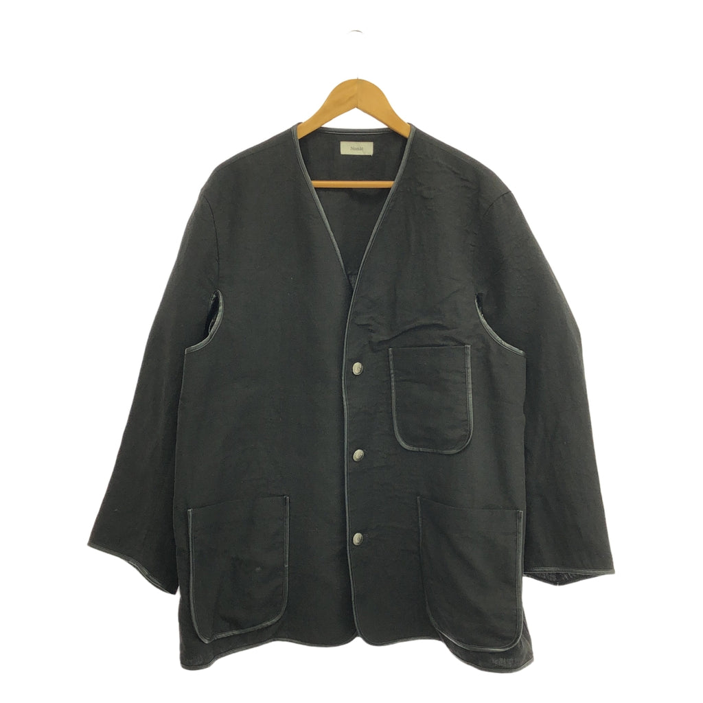 【美品】  Nomàt / ノマット | コンチョボタン ノーカラー オーバージャケット | 2 | ブラック | メンズ