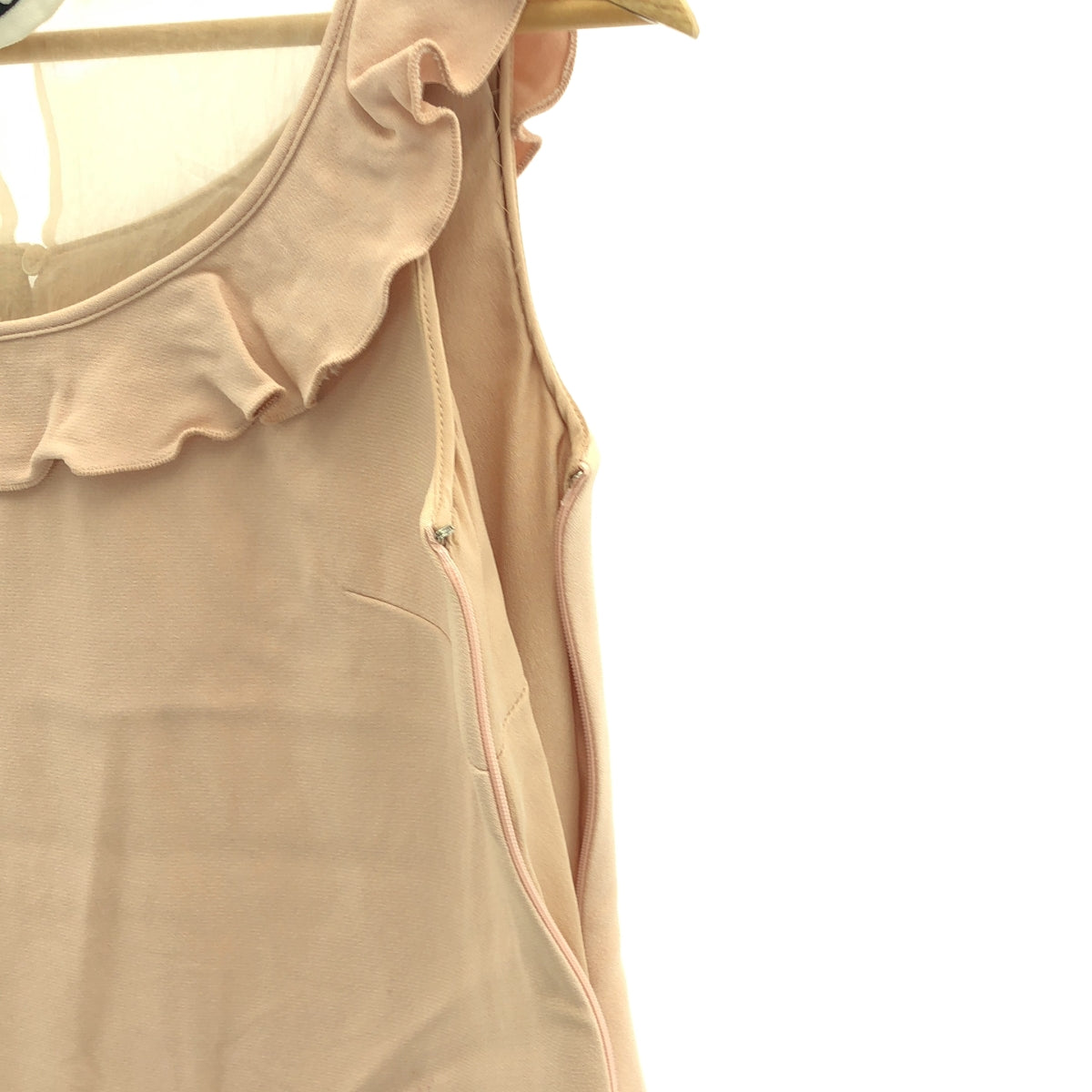 miu miu / ミュウミュウ | ラウンドカラー ビスコース ノースリーブ ワンピース | 36 | レディース